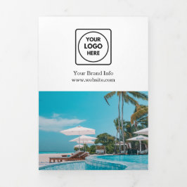 Tarjeta Tríptica Logotipo de negocios moderno | Diseño triple simpl