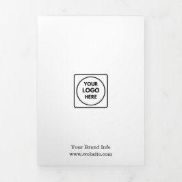Tarjeta Tríptica Logotipo empresarial minimalista | Diseño de trifo