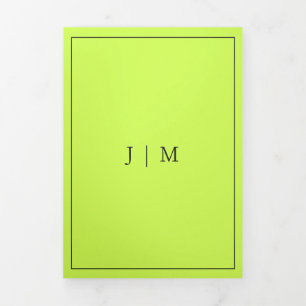 Tarjeta Tríptica Marco Simple Formal Moderno Cyber Lima Jet Negro