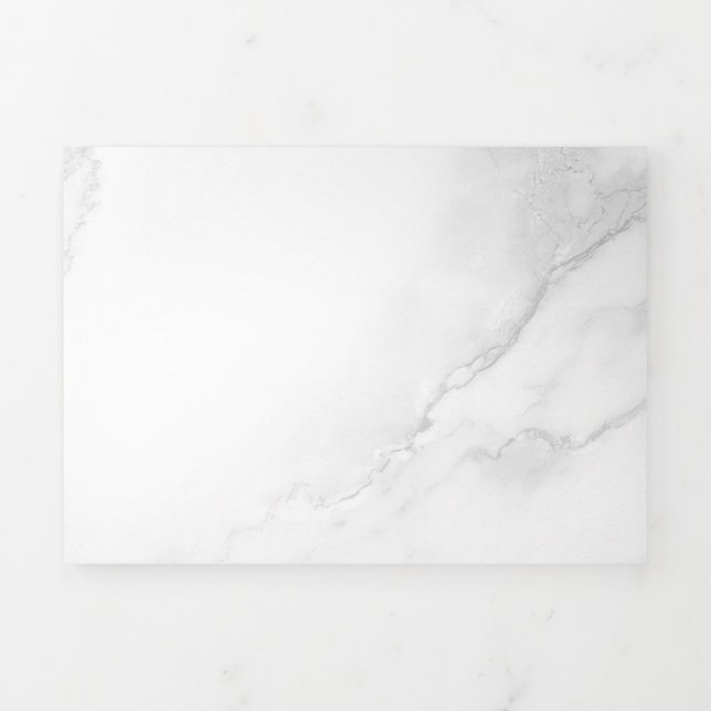 Tarjeta Tríptica Mármol Blanco (Foto de portada)
