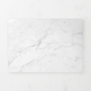Tarjeta Tríptica Mármol Blanco