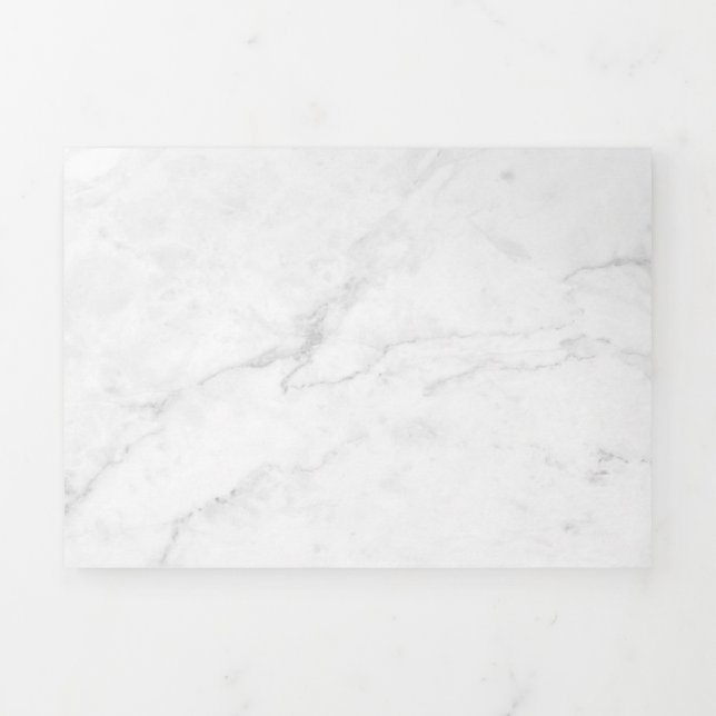 Tarjeta Tríptica Mármol Blanco (Foto de portada)