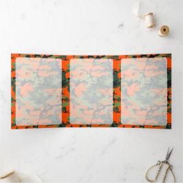 Tarjeta Tríptica Naranja y Camuflaje Verde, Ejército