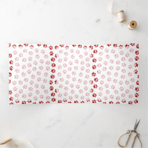 Tarjeta Tríptica Patrón De Patas, Patas De Perro, Patas De Gatos, P