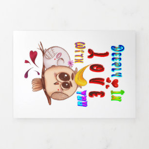 Tarjeta Tríptica Profundamente Enamorado De Ti