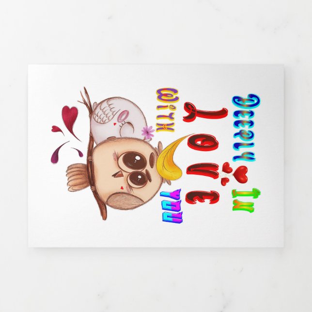 Tarjeta Tríptica Profundamente Enamorado De Ti (Foto de portada)