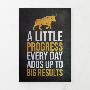 Tarjeta Tríptica Progreso del Inversor Grandes Resultados