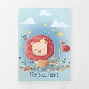 Tarjeta Tríptica Regalo de Madre Principe León de Madre