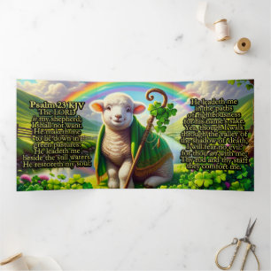 Tarjeta Tríptica Salmo 23 KJV Tract - Cordero dulce