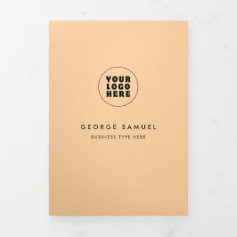 Tarjeta Tríptica Sencillo negocio de logotipos e imágenes para Pers