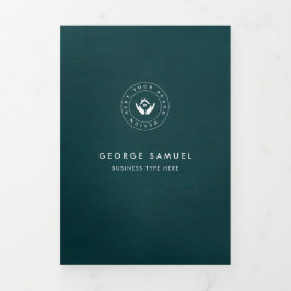 Tarjeta Tríptica Sencillo negocio de logotipos e imágenes para Pers