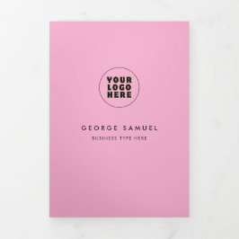 Tarjeta Tríptica Sencillo negocio de logotipos e imágenes para Pers