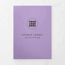 Tarjeta Tríptica Sencillo negocio de logotipos e imágenes para Pers