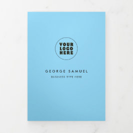 Tarjeta Tríptica Sencillo negocio de logotipos e imágenes para Pers