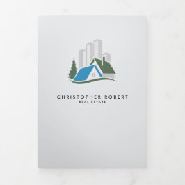 Tarjeta Tríptica Simple Real Estate Fold Card