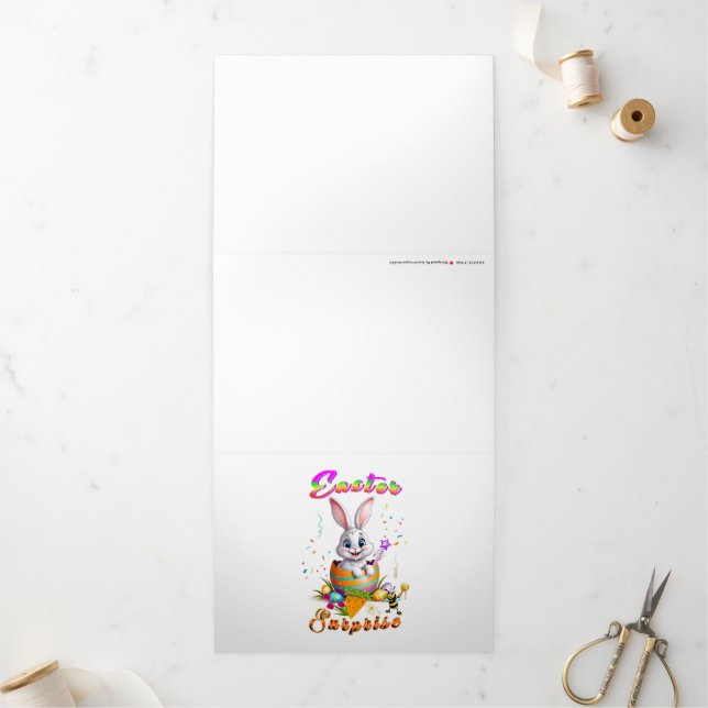 Tarjeta Tríptica Sorpresa de Pascua (Exterior)