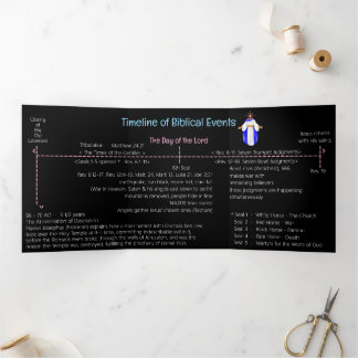 Tarjeta Tríptica Timeline of Biblical Events  Tri-Fold Card