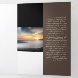 Tarjeta Tríptica Tono marrón fresco cuadrado fuera del código Qr