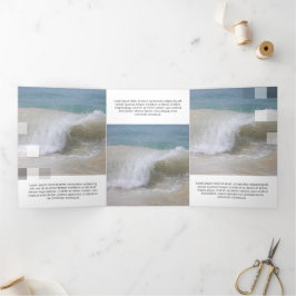 Tarjeta Tríptica Transparencia contemporánea y blanca fina