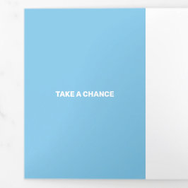 Tarjeta Tríptica Transparencia moderna azul claro y fresco