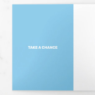 Tarjeta Tríptica Transparencia moderna azul claro y fresco