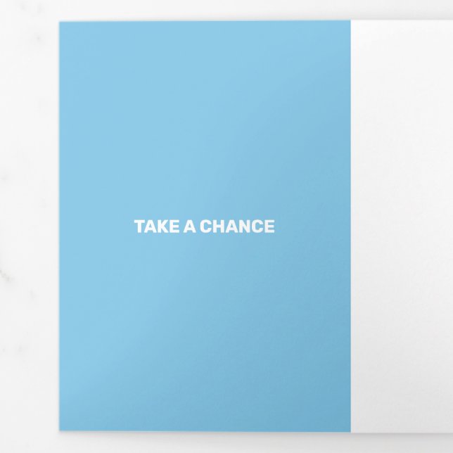 Tarjeta Tríptica Transparencia moderna azul claro y fresco (Lengüeta)