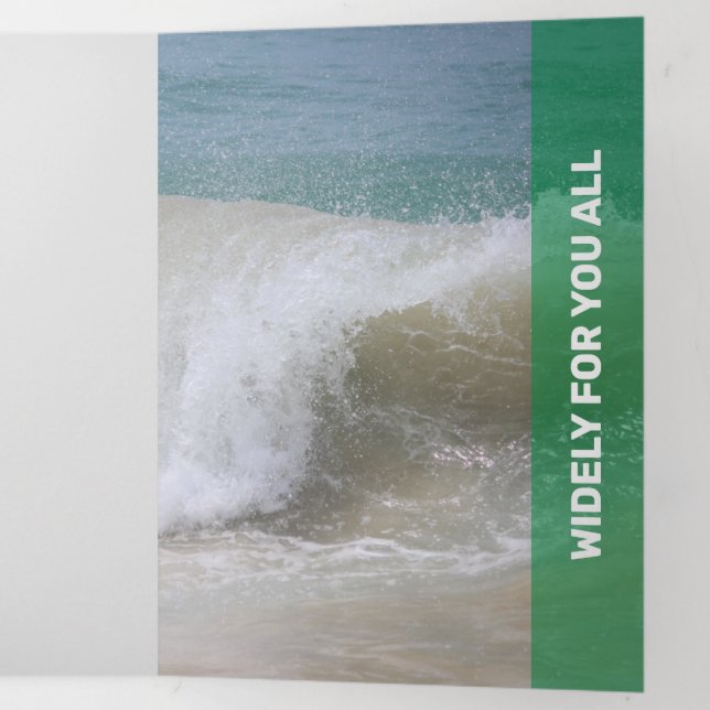 Tarjeta Tríptica Transparencia moderna verde y fresca (Interior último panel)