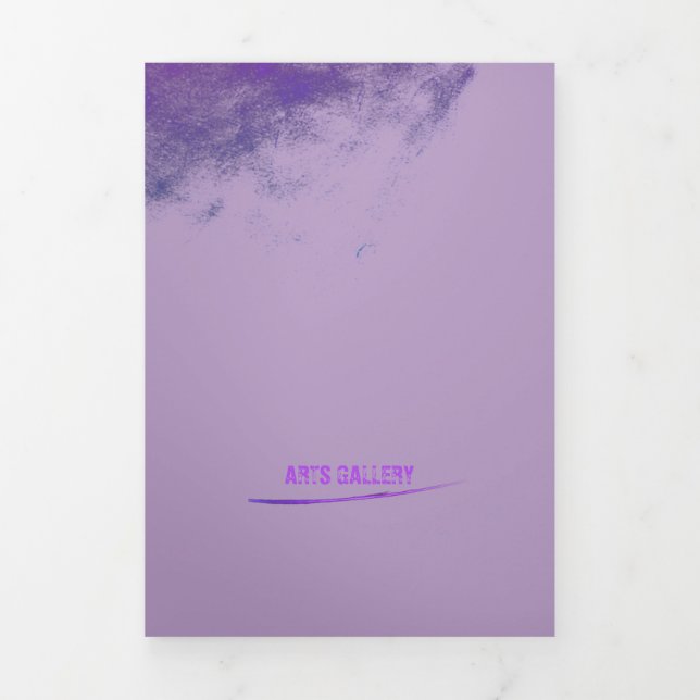 Tarjeta Tríptica Vintage Lilac Grunge Smudge (Foto de portada)