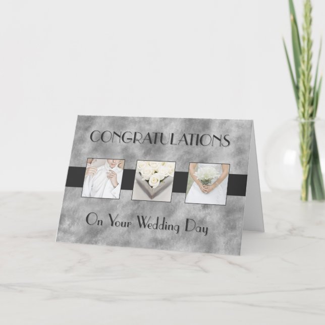 Tarjeta Tríptico del día de boda (Anverso)