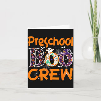 Tarjeta Tripulación de Boo Preescolar Divertido Halloween