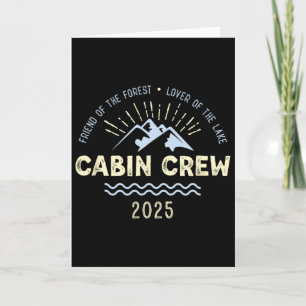 Tarjeta Tripulación de Cabina 2025 Familia Cabaña en la Mo