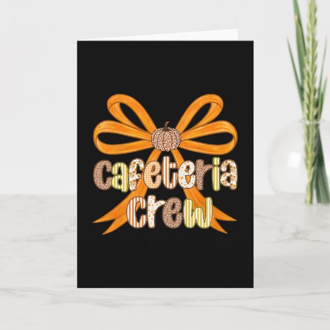 Tarjeta Tripulación de Cafetería Coqueta Preparada Otoño D (Anverso)