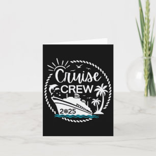 Tarjeta Tripulación de crucero 2025 Navegando Familia Amig