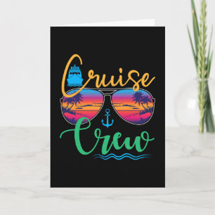 Tarjeta Tripulación de crucero 2025 vacaciones familiares 