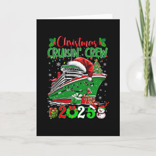 Tarjeta Tripulación de Crucero de Navidad 2025 Familia Com