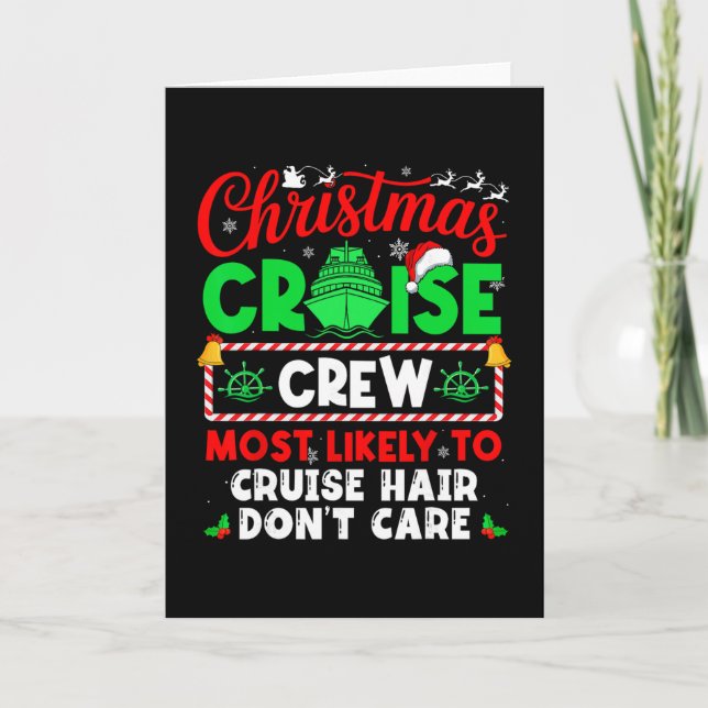 Tarjeta Tripulación de crucero de Navidad con más probabil (Anverso)