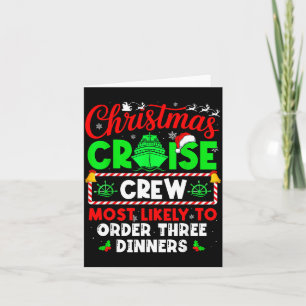 Tarjeta Tripulación de crucero de Navidad más propensa a p