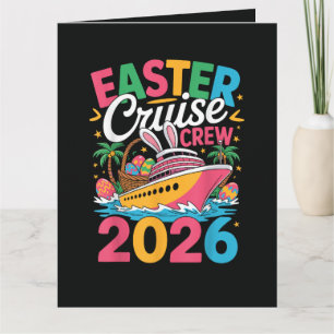 Tarjeta Tripulación de crucero de Pascua 2026 vacaciones f
