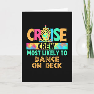 Tarjeta Tripulación de crucero de vacaciones con Tie Dye m