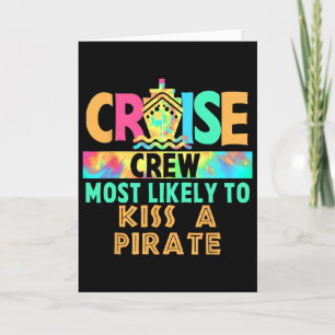 Tarjeta Tripulación de crucero de vacaciones con Tie Dye M