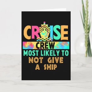 Tarjeta Tripulación de crucero de vacaciones con Tie Dye M