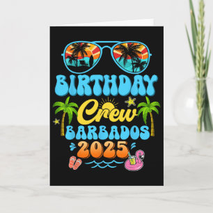 Tarjeta Tripulacion de Cumpleaños de Rdos Vacaciones Cruce