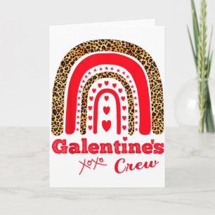 Tarjeta Tripulación de Galentines San Valentín Corazones L