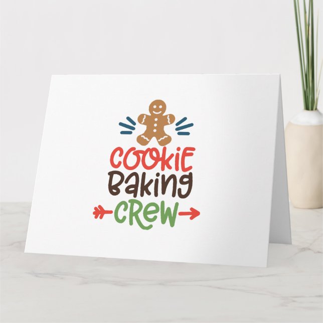 Tarjeta tripulación de galletas de navidad  (Anverso)