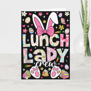 Tarjeta Tripulación de la señora del almuerzo Funny Bunny 