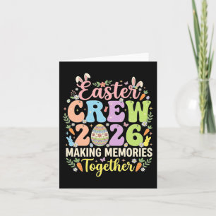 Tarjeta Tripulación de Pascua 2026 Diseño de recuerdos fam