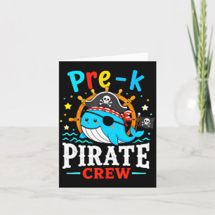 Tarjeta tripulación de piratas pre-k ballena maestro estud