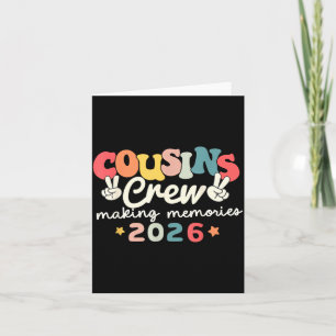 Tarjeta Tripulación de primos 2026 Creando recuerdos Veran