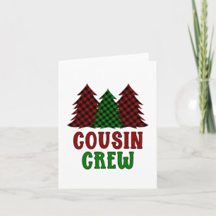 Tarjeta Tripulación de Primos Árbol de Navidad de Cuadros