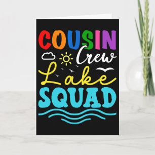 Tarjeta Tripulación de primos Lago Squad Vacaciones famili